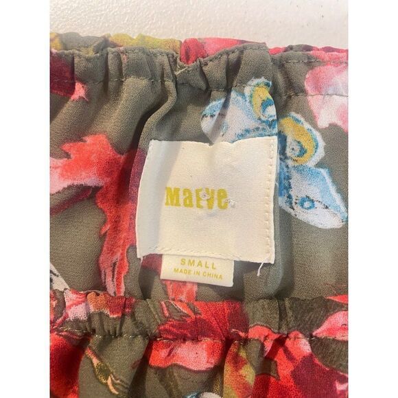 Anthropologie Maeve Off the shoulder Ruffle Top Floral Small - Picture 5 of 6